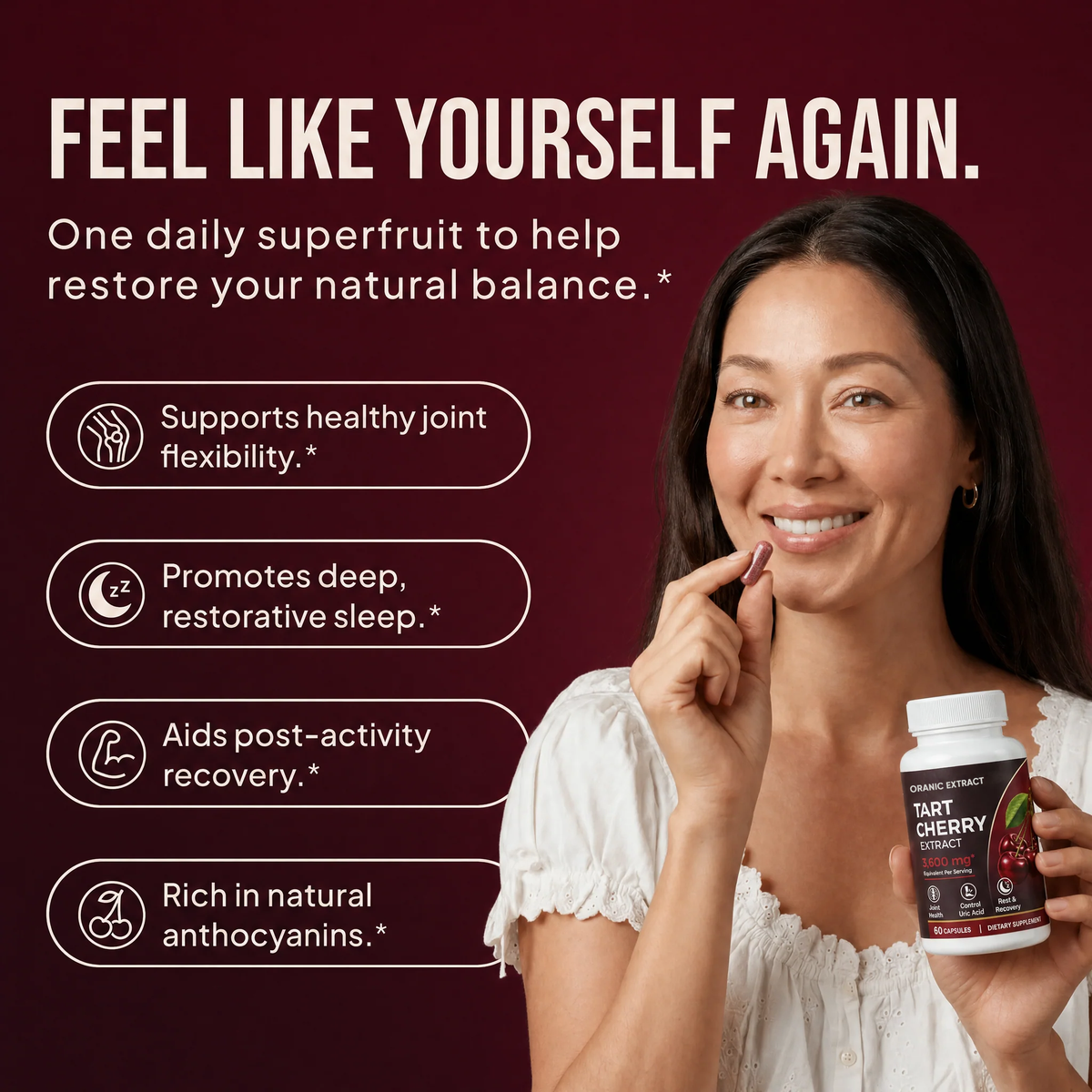 Oranic Extract Cold-Pressed Tart Cherry Extract